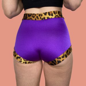 Happy Body Collective Purple Pussycat Hotpants back