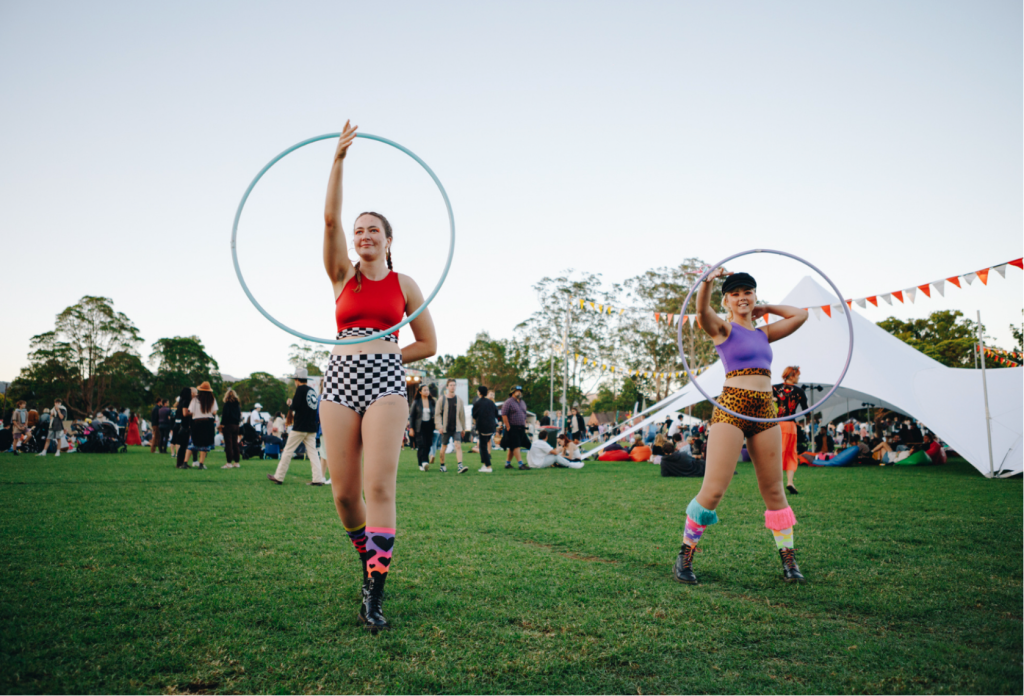 The Hoop Babes at Lazy Mountain Festival